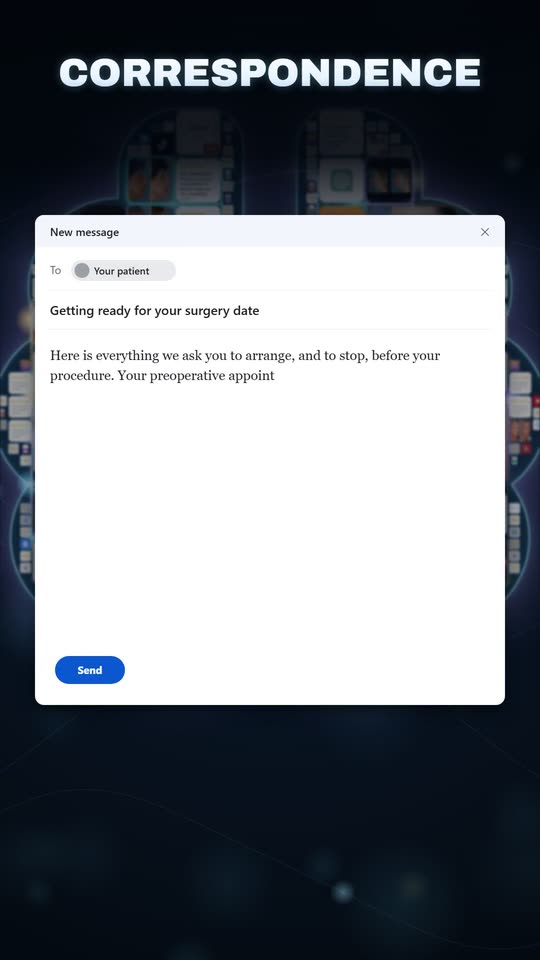 A patient email written in the practice's voice