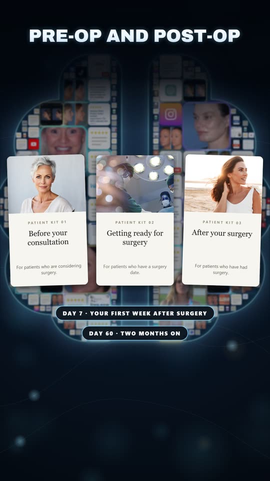 Pre-op and post-op patient kits