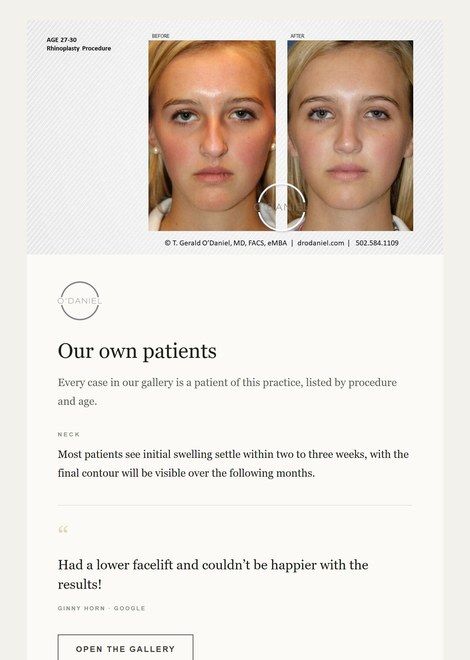 Follow-up email, day 21, with a patient review