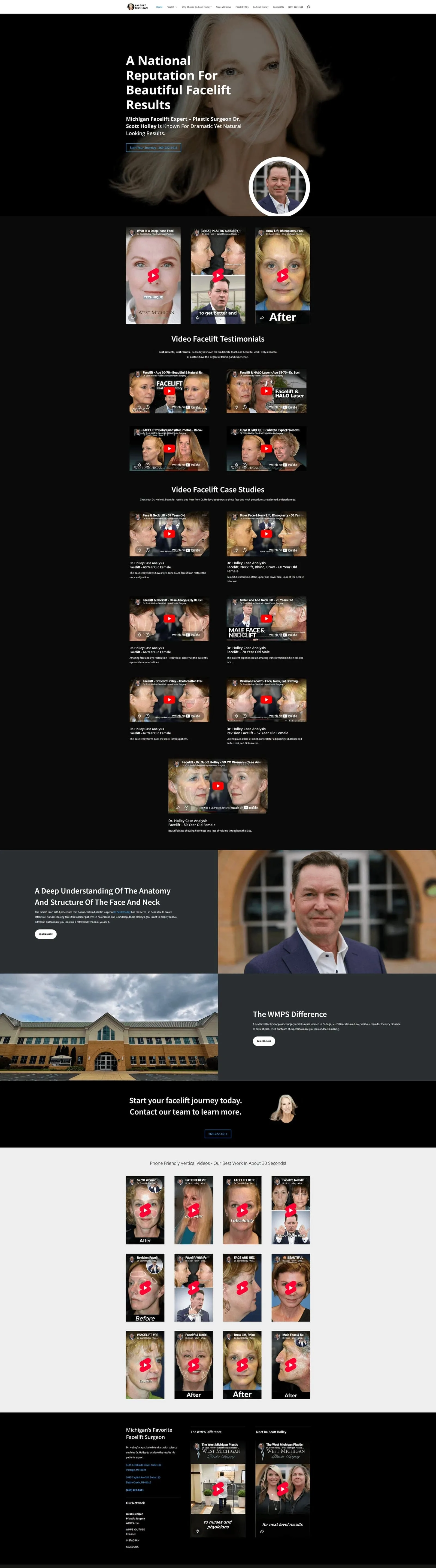 Facelift procedure page for West Michigan Plastic Surgery