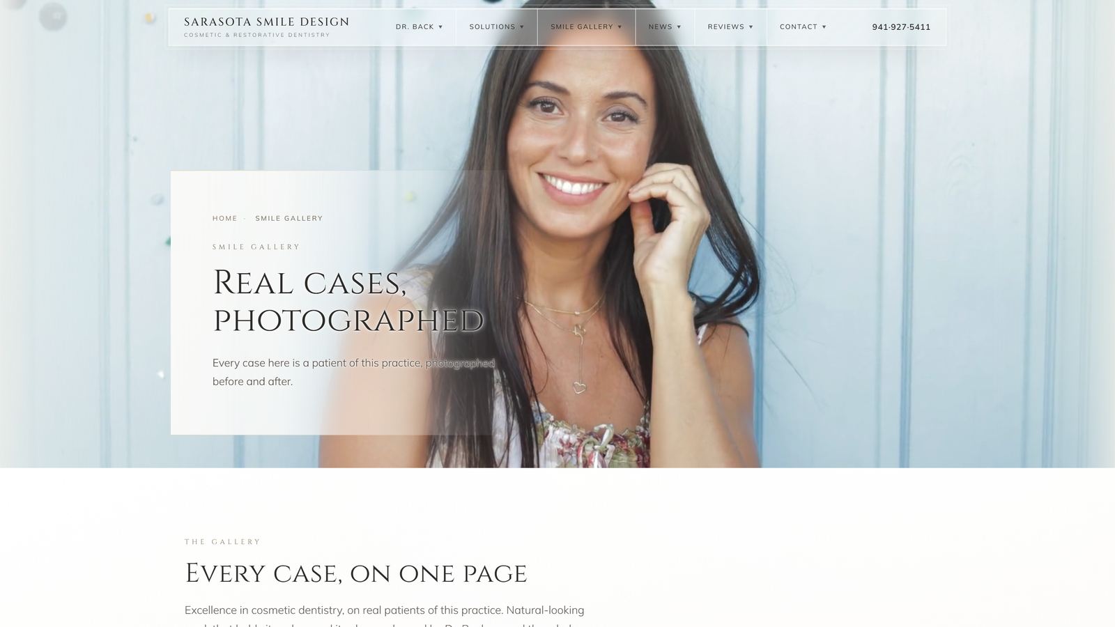 New smile gallery, desktop
