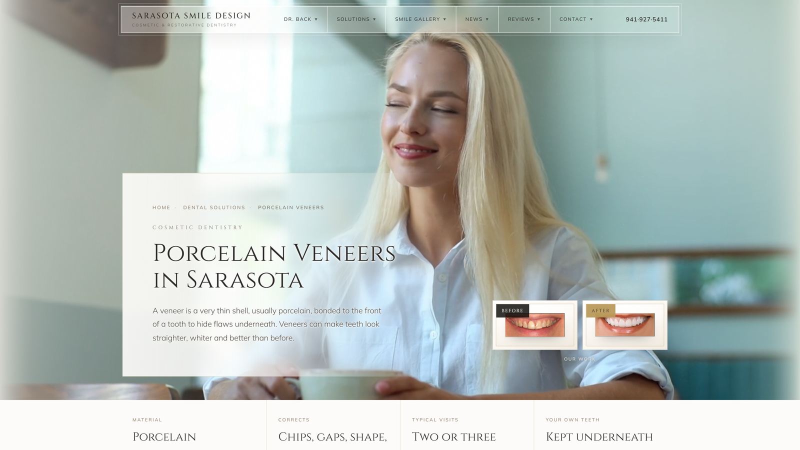 New service page, desktop