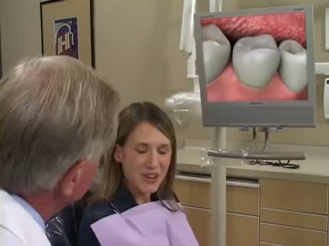 Frame from the old site's porcelain crowns video