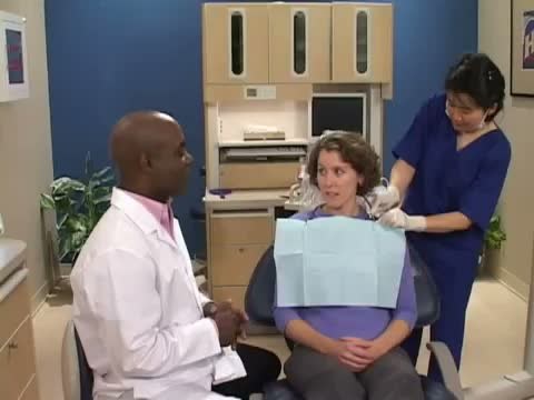Frame from the old site's white fillings video
